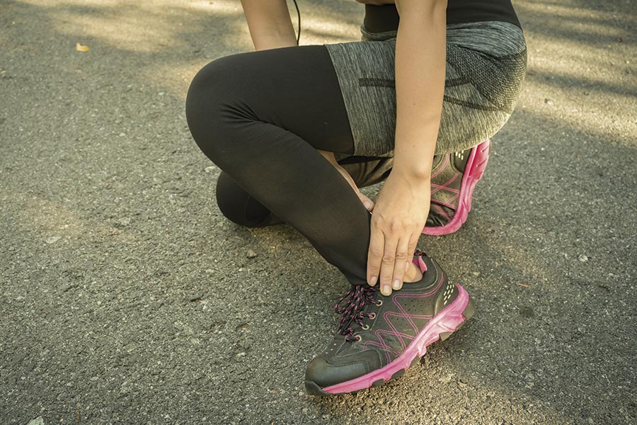 Corredora con rotura tendón aquiles